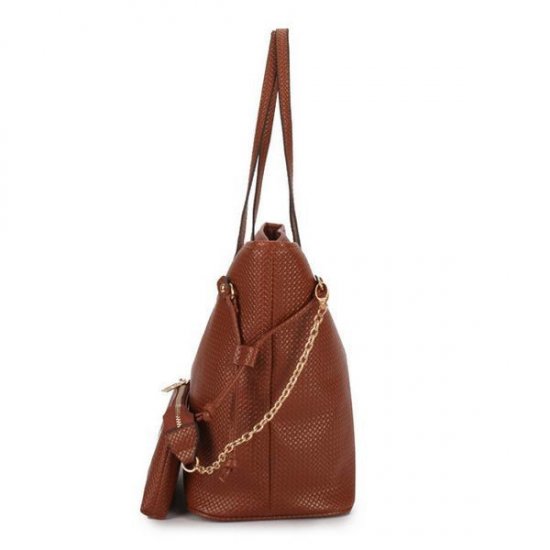 Coach City Knitted Medium Brown Totes DZL | Women